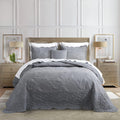 Oversized King Bedspread 138x122 Quilted Coverlet Set - Extra Wide