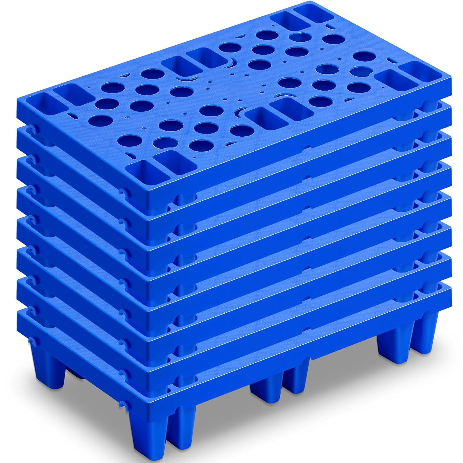 8 Pcs Nestable Plastic Pallets for Efficient Storage Solutions
