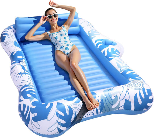 Inflatable Tanning Pool Lounger Float for 2 Person Fun