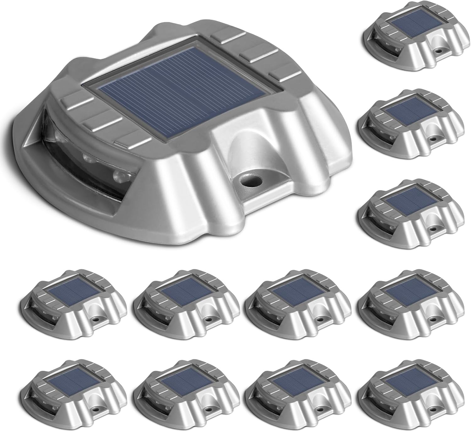 Driveway Lights Solar Powered LED 12 Pack for Outdoor Use