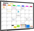 Magnetic Dry Erase Calendar Whiteboard 48in x 36in for Home