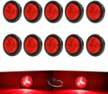 2ft Round LED Trailer Side Marker Lights - Waterproof, Plug+Play