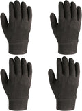 Brown Jersey Gloves Large 4pcs (2 Pair) - Durable Work Protection