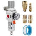 1/2ft NPT Compressed Air Filter Regulator Combo - Reliable Moisture