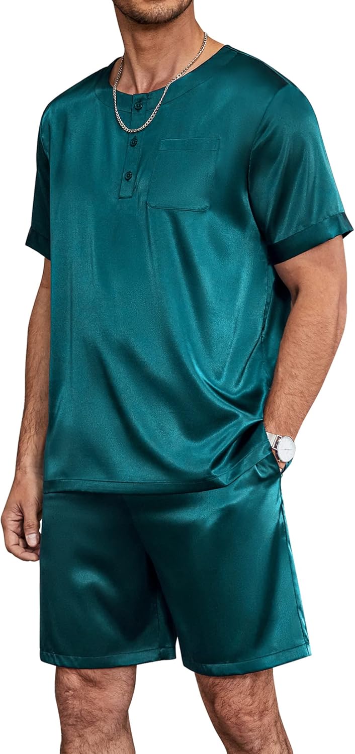 Ekouaer Men Silk Pajamas Set for Ultimate Comfort and Style
