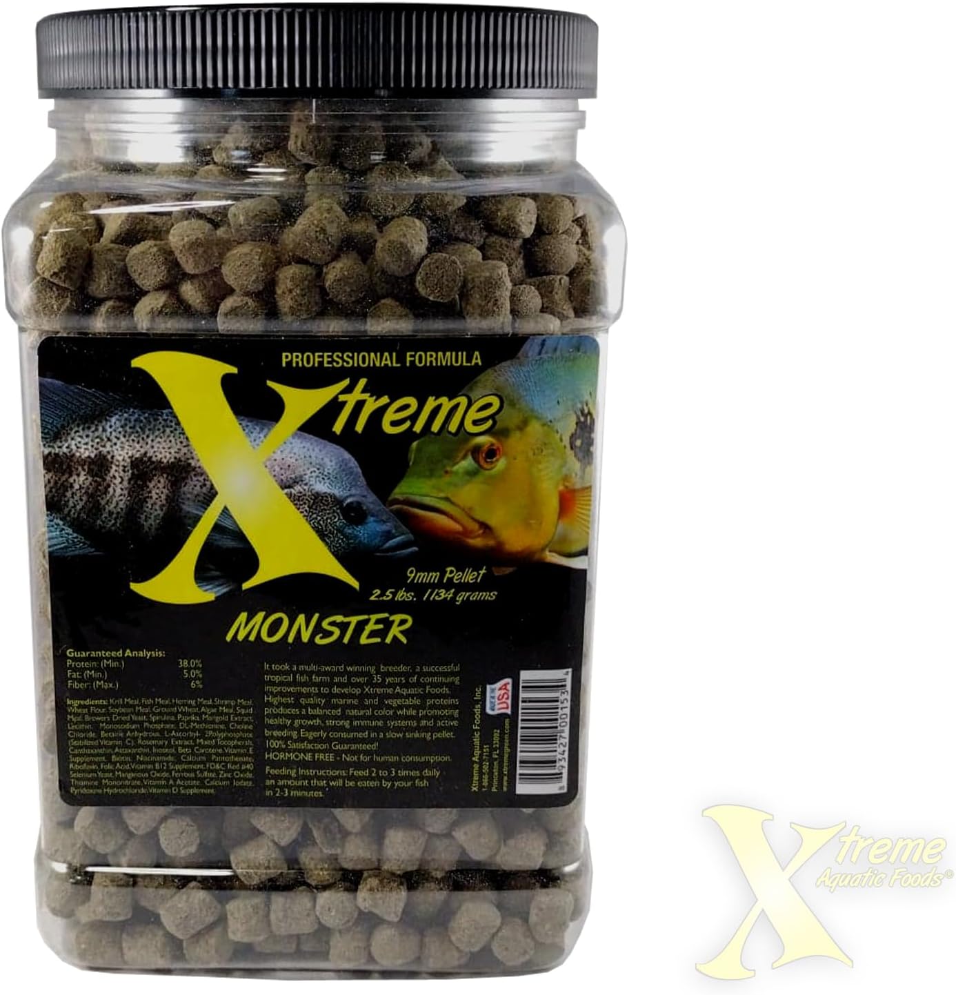 Xtreme Monster 9.0mm Pellets for Large Cichlids & Monster Fish