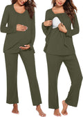 Maternity Nursing Pajama Set Long Sleeve Top & Pants - Comfortable You