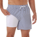 BRISIRA Mens Swim Trunks 5 in Inseam - Quick Dry Beach Shorts Boxer
