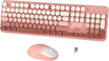 xUBOTIE Wireless Keyboard and Mouse Combo - Colorful 104-Key Set