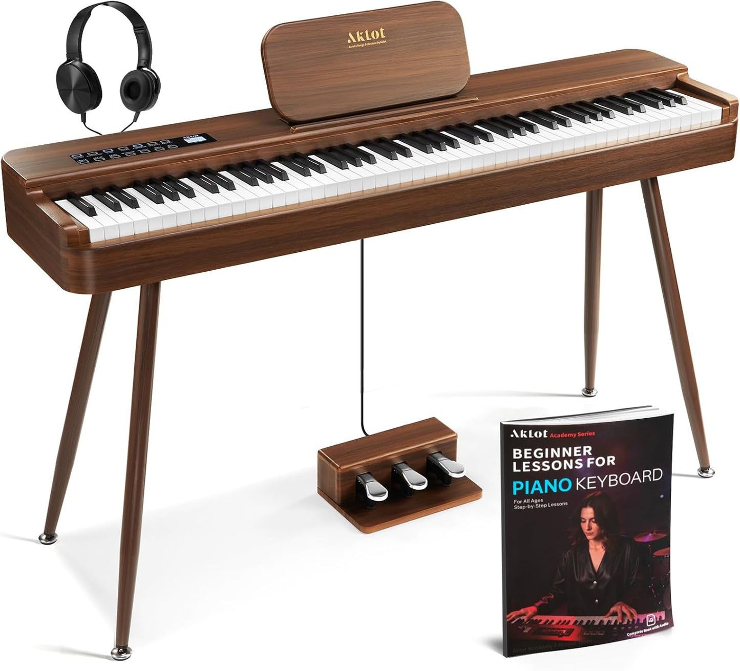 AKLOT Touchscreen Weighted Keyboard Piano: 88-Key Digital Piano
