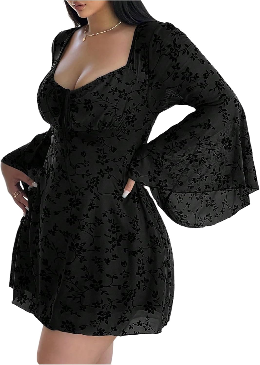 Floerns Women's Plus Size Floral Gothic Dress for Every Occasion