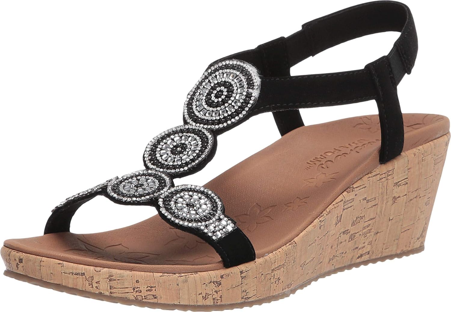 Skechers Women's Beverlee-Date Glam Sandal Wedge for Comfort