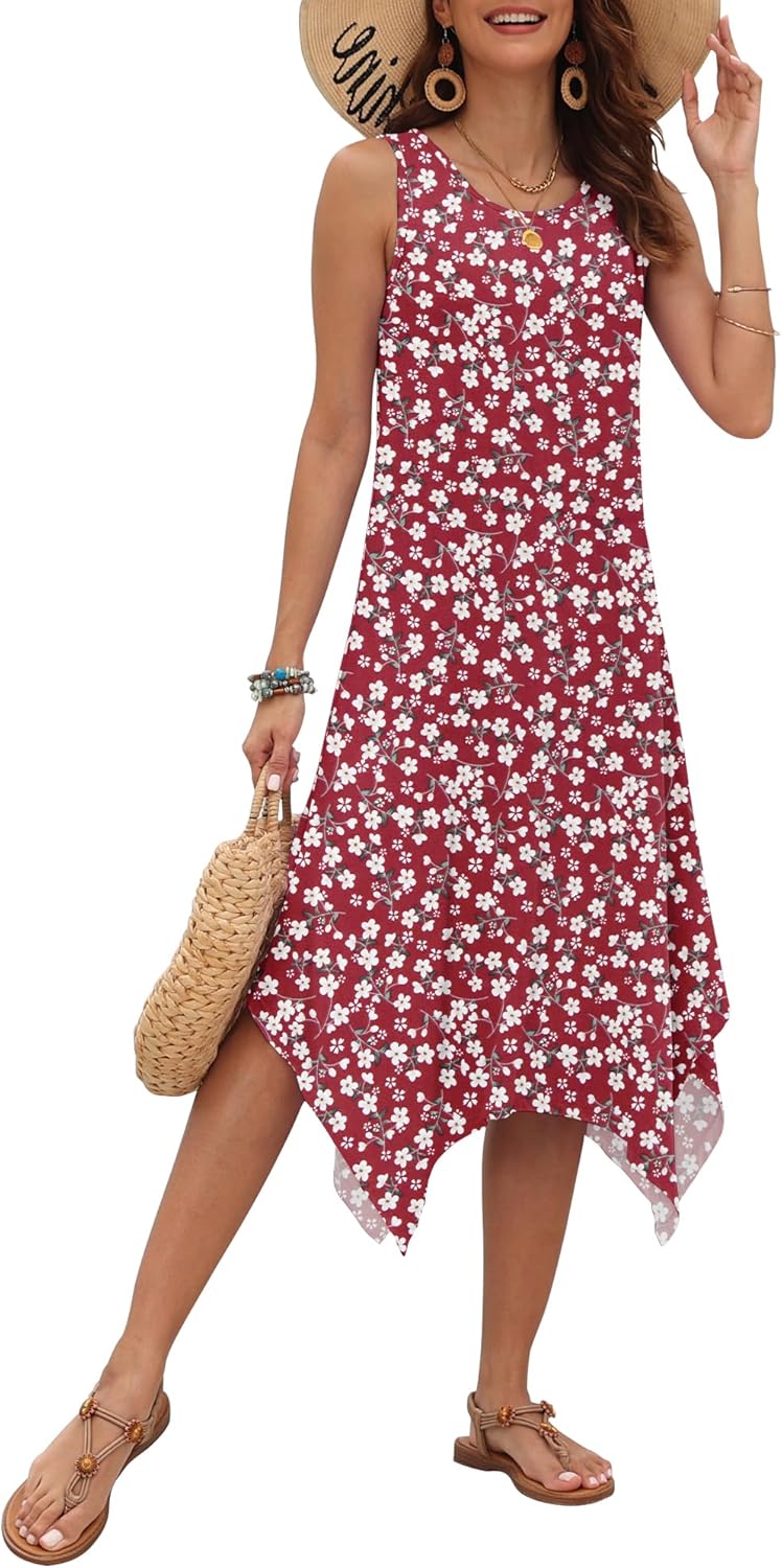 AUSELILY Women's Summer Dresses 2025 Casual Sleeveless Sundress