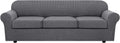Stretch Sofa Covers 4 Piece Slipcover for 3 Cushion Couch - XL Grey