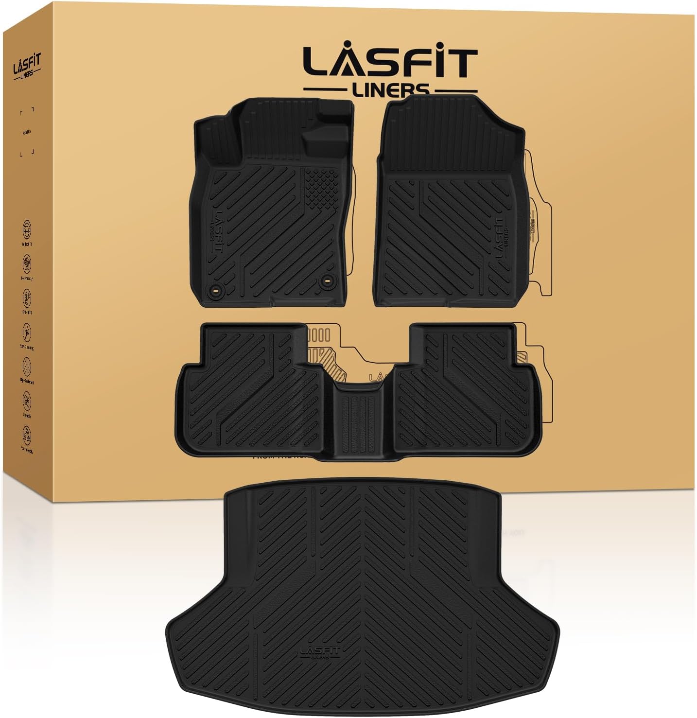 LASFIT Floor Mats for 11th Gen Honda Civic - All Weather Protection