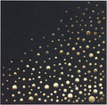 Chic 3-Ply Black & Gold Cocktail Napkins - 200 Pack