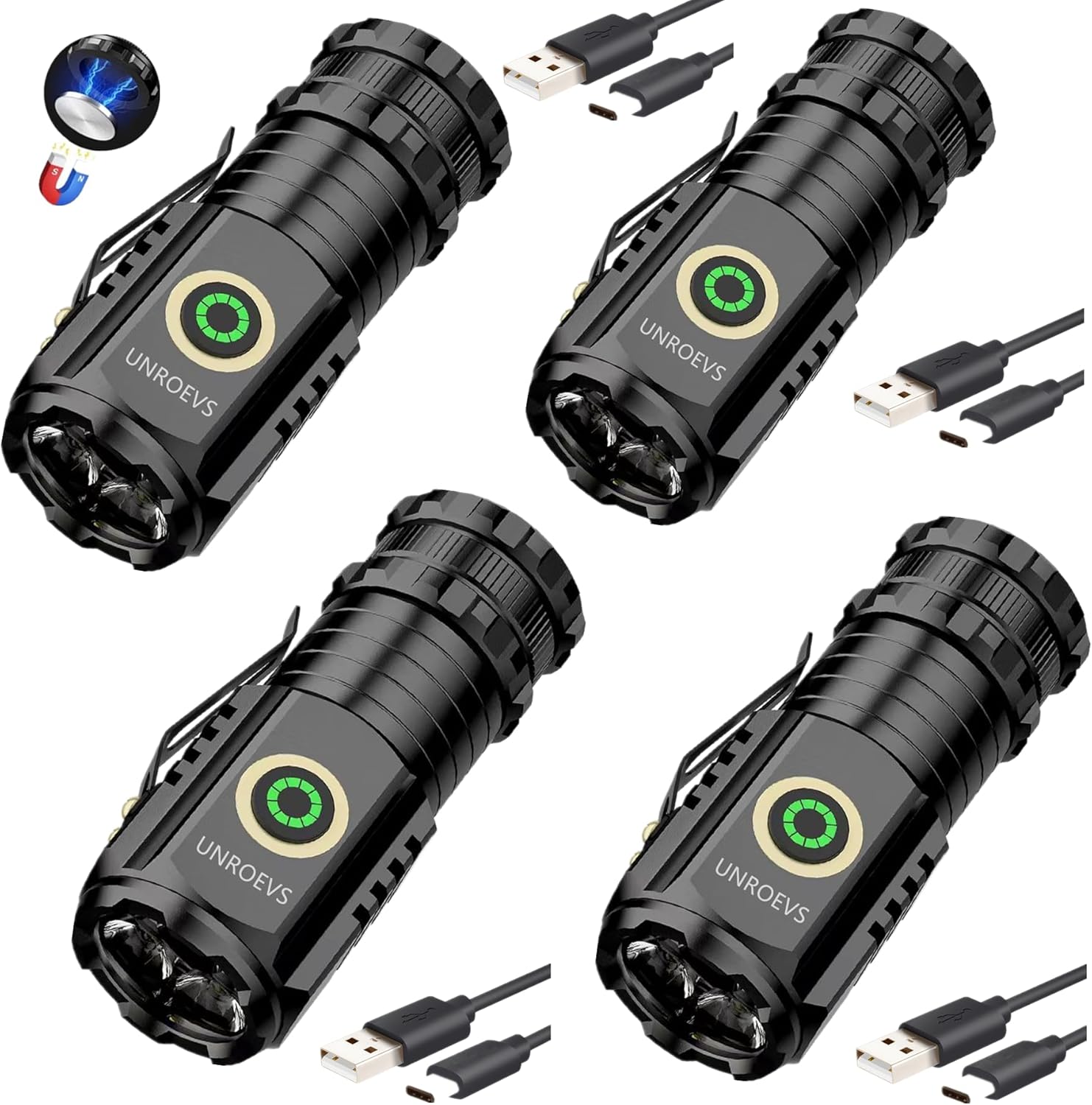 Mini Flashlight 2550 Lumens Rechargeable USB C for EDC & Camping