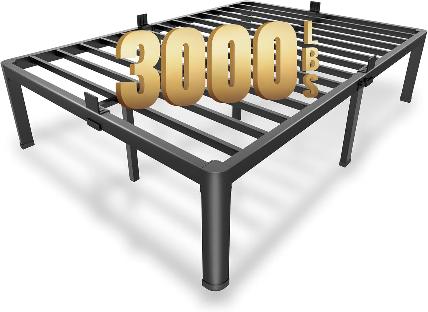 MAF 12 Inch Full Size Metal Platform Bed Frame for Heavy Duty Use