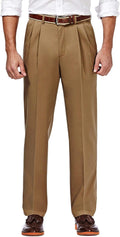 Haggar Men's Work to Weekend Expandable Waist Classic Fit Pant