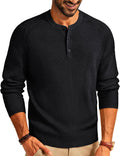 Men's Sweaters Soft Warm Pullover Jersey - Slim Fit Henley