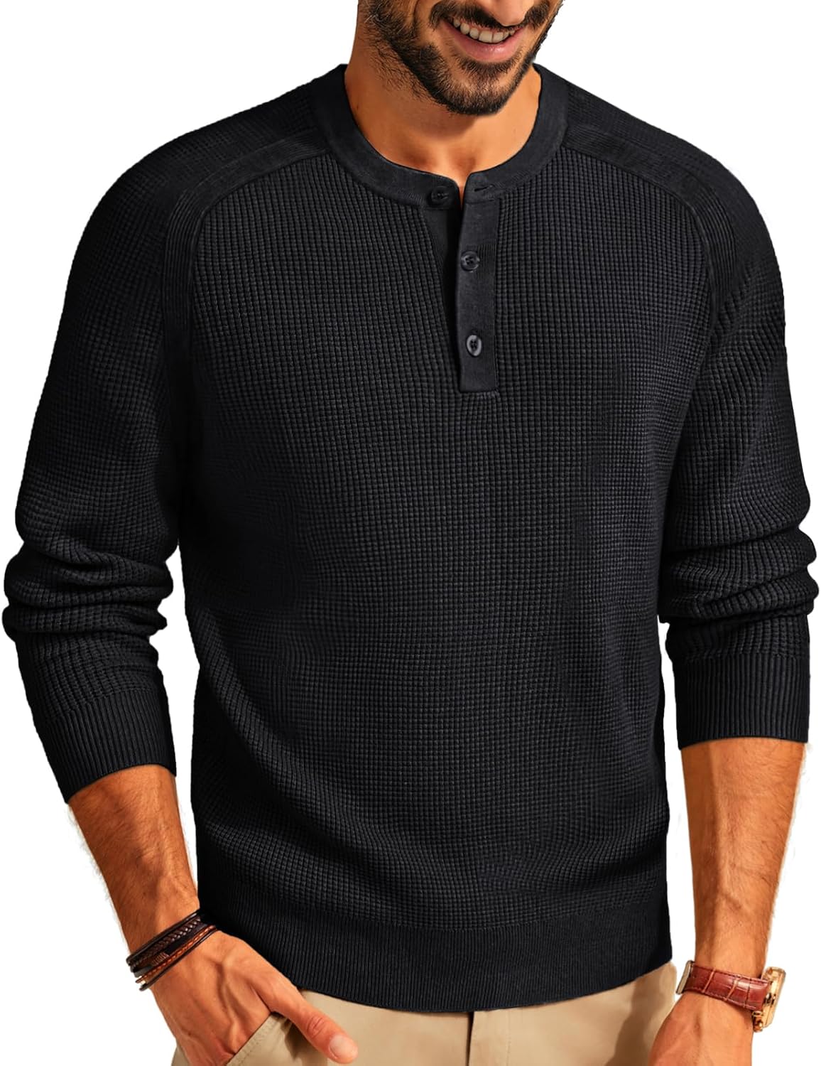 PJ PAUL JONES Men's Sweaters Solid Color Soft Warm Pullover