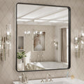 LOAAO 32x36 Inch Black Metal Framed Bathroom Mirror Review