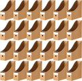 Cardboard Magazine File Holders 24 Pack - Kraft Desk Organizers