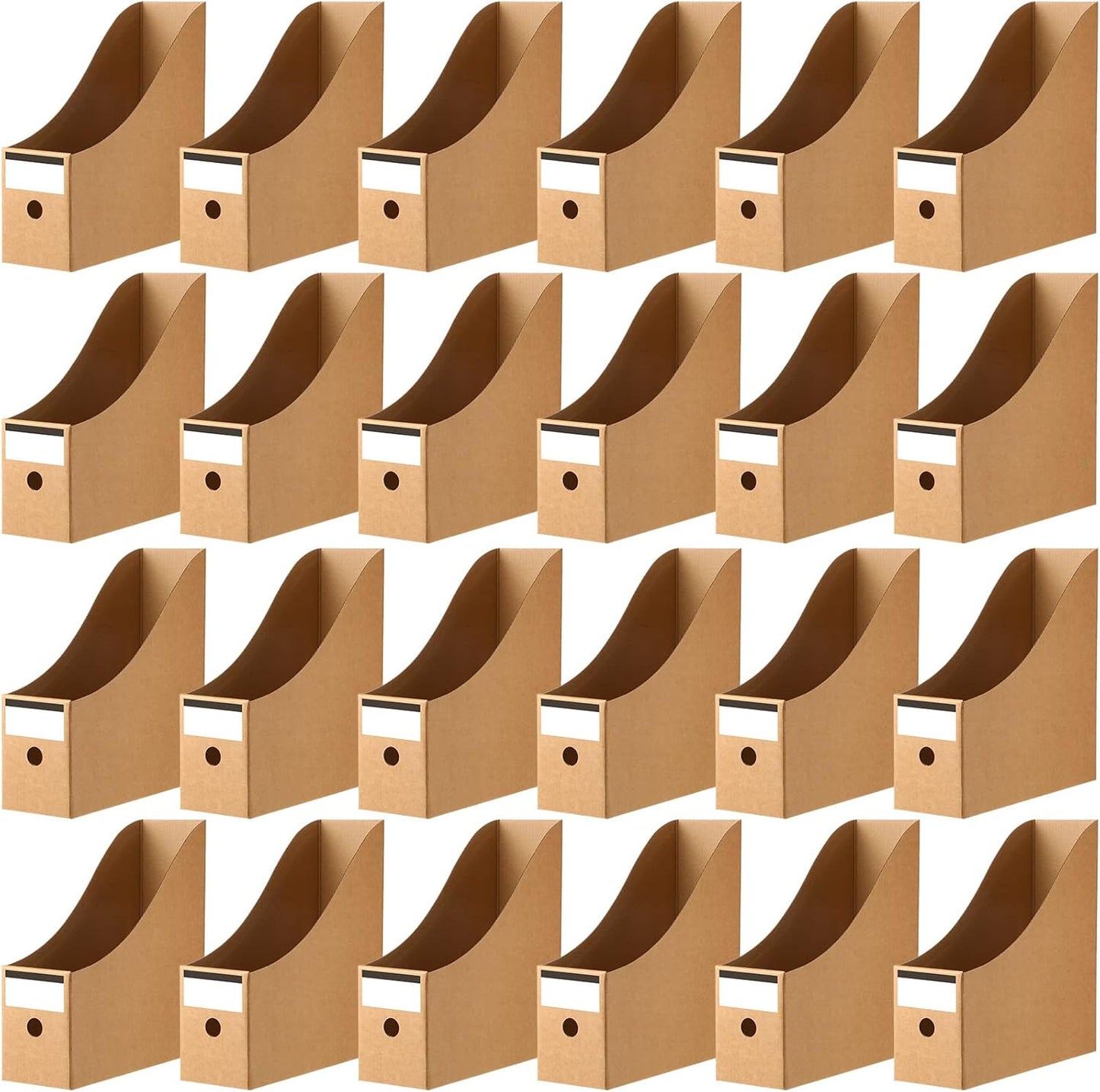Thenshop 24 Pcs Cardboard Magazine File Holders for Organizing