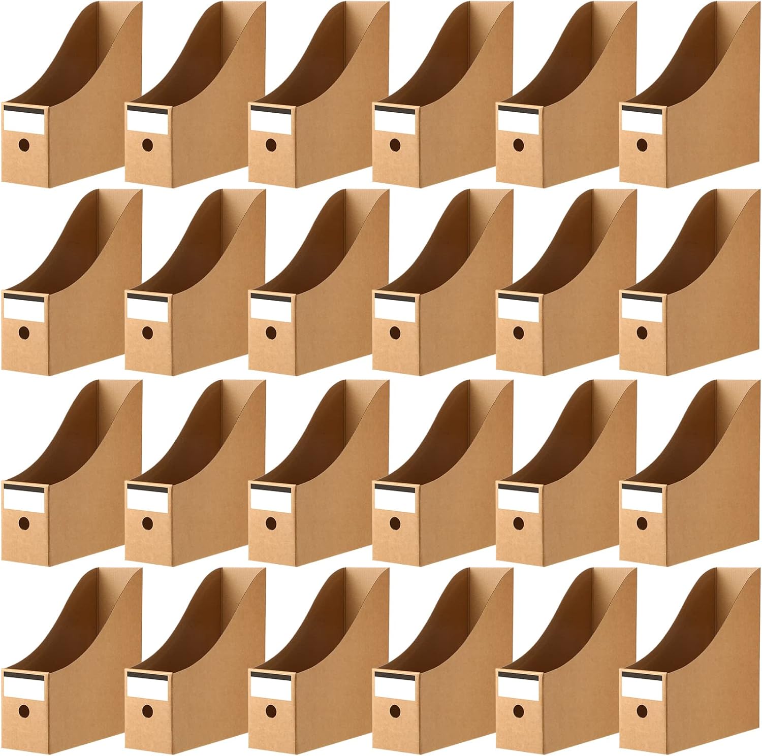 Thenshop 24 Pcs Cardboard Magazine File Holders for Organizing