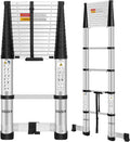 15.5 FT Telescoping Ladder - One-Button Retraction, 330 lb Capacity