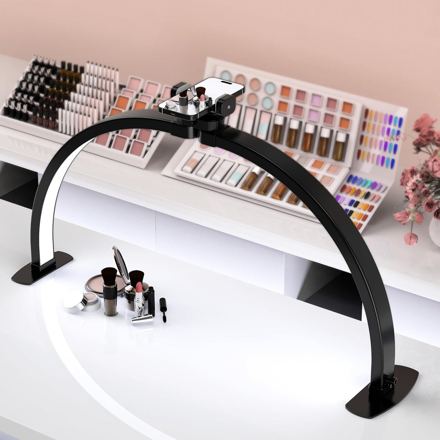 Professional Large Half Moon LED Light for Nail Desk Use