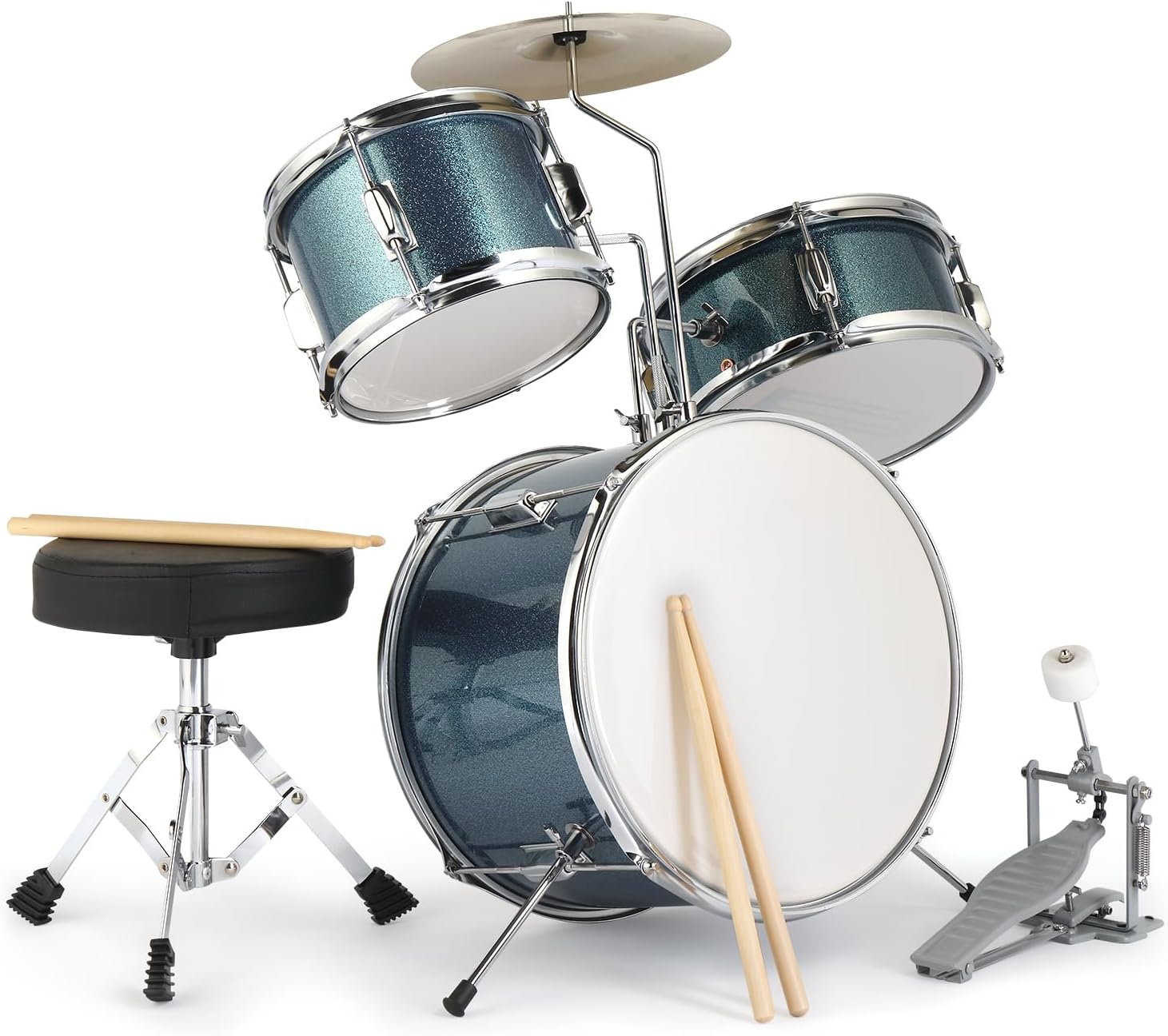 Ktaxon 3-Piece Drum Set for Beginners - Perfect Junior Kit
