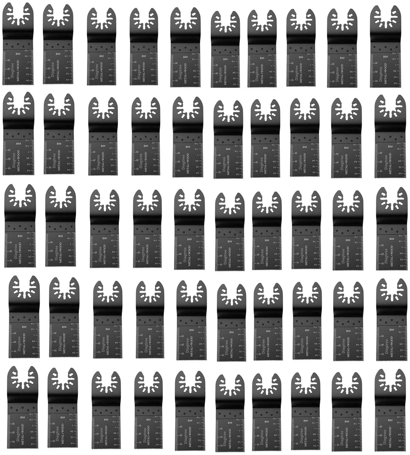 50Pack Bi-Metal Oscillating Tool Blades for Quick Release Systems