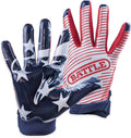 Battle Sports Back of Hand Wide Receiver Football Gloves (Style 72PW)