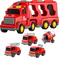TEMI 5-in-1 Carrier Truck: Friction-Powered Fun!