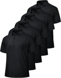 5 Pack Polo Shirts for Men - Quick Dry Moisture Wicking Set