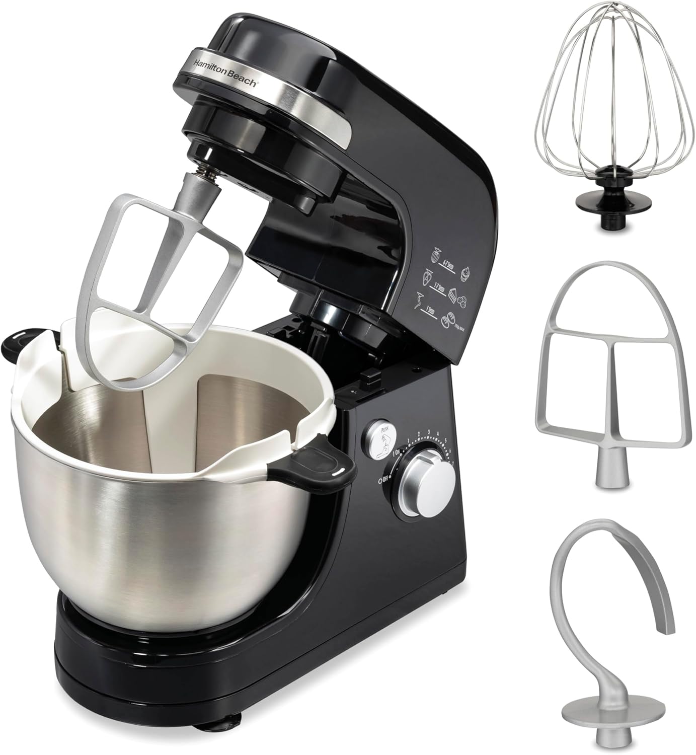 Hamilton Beach Electric Stand Mixer with Bowl Scraper and 7 Speeds