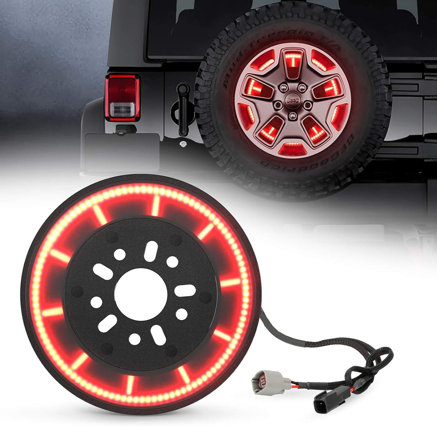 SUPAREE Plug & Play Spare Tire Brake Light for Jeep Wrangler