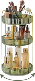 360 Rotating Makeup Organizer 3 Tier Large Capacity - Easy Spin