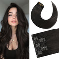 Remy Clip in Hair Extensions 20 in 75g #2 Dark Brown - Natural Volume