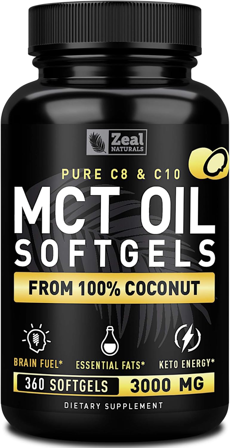 Pure MCT Oil Capsules for Keto Energy and Brain Fuel