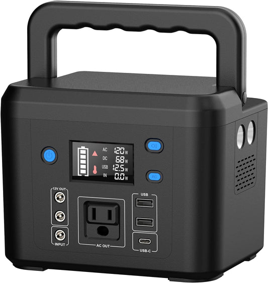 200W Powkey Portable Power Station: Home & Camping Essential