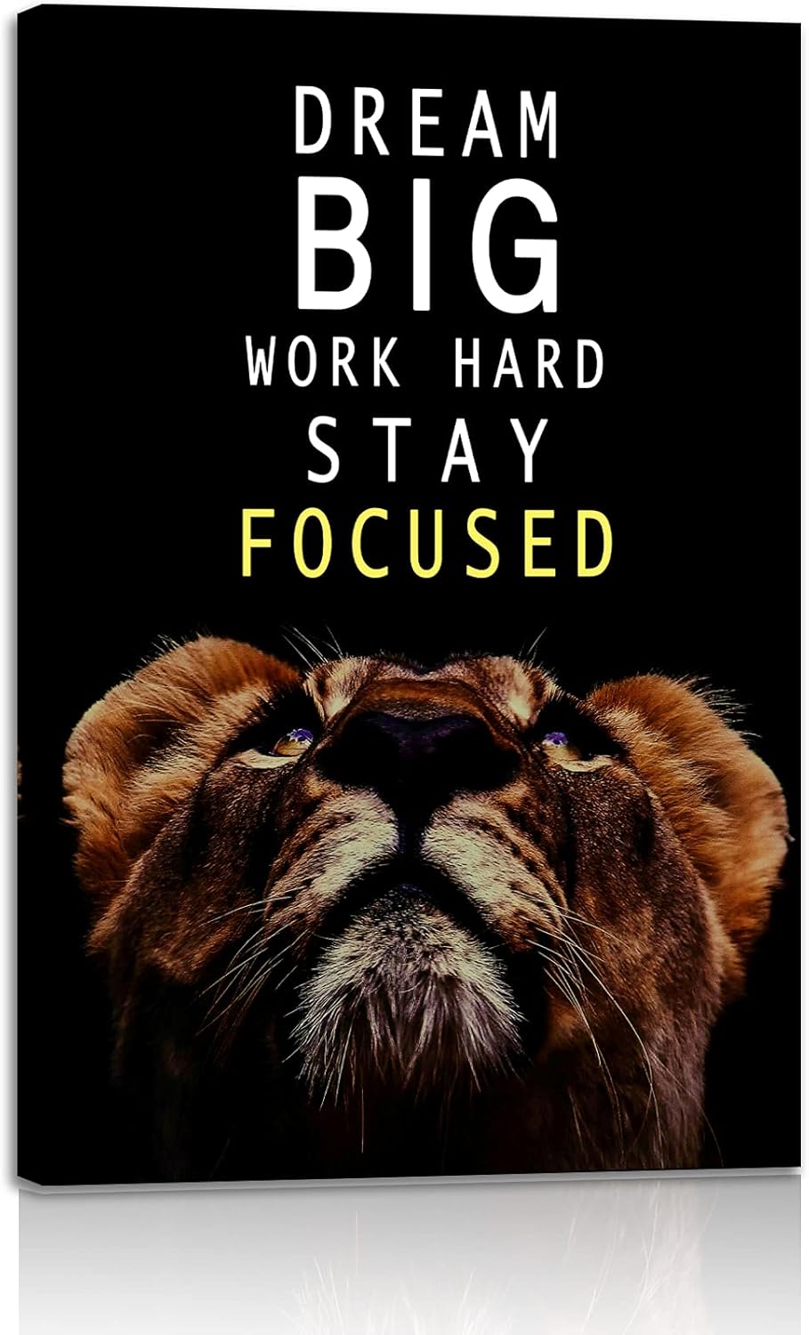 Dream Big and Work Hard Motivational Canvas Wall Art Print