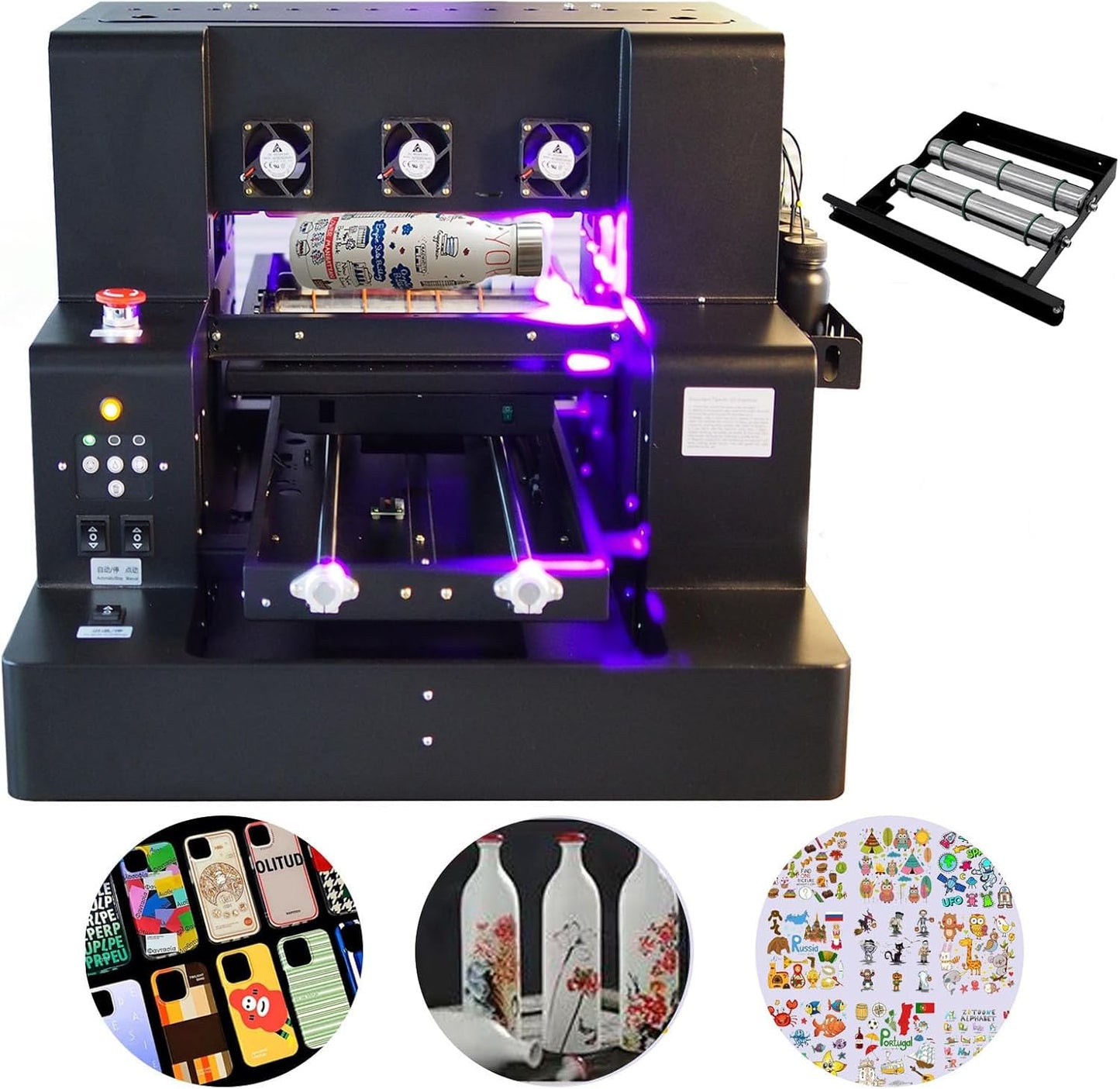 High-Res UV DTF Printer with Vacuum Platform for Various Surfaces!