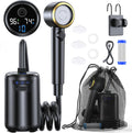Portable Camping Shower with Fahrenheit Display - Rechargeable 8000mAh