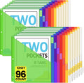 Sooez 96 Count 8-Tab Binder Dividers with Pockets - Multicolor
