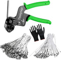 StainlessSteel Cable Tie Gun Set with 200PCS Ties - Heavy Duty Tool