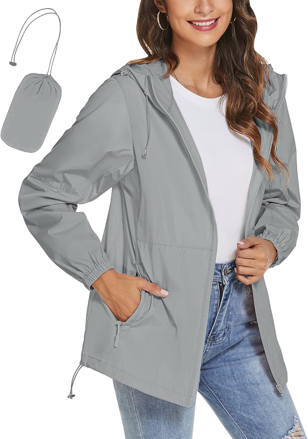 TCOT Womens Rain Jackets Waterproof Windbreaker Lightweight Coat