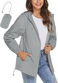 Womens Rain Jacket Lightweight Packable Windbreaker - Waterproof