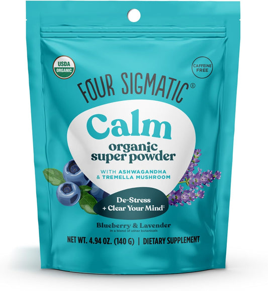 Four Sigmatic Calm Super Powder | Organic Blueberry Drink Mix